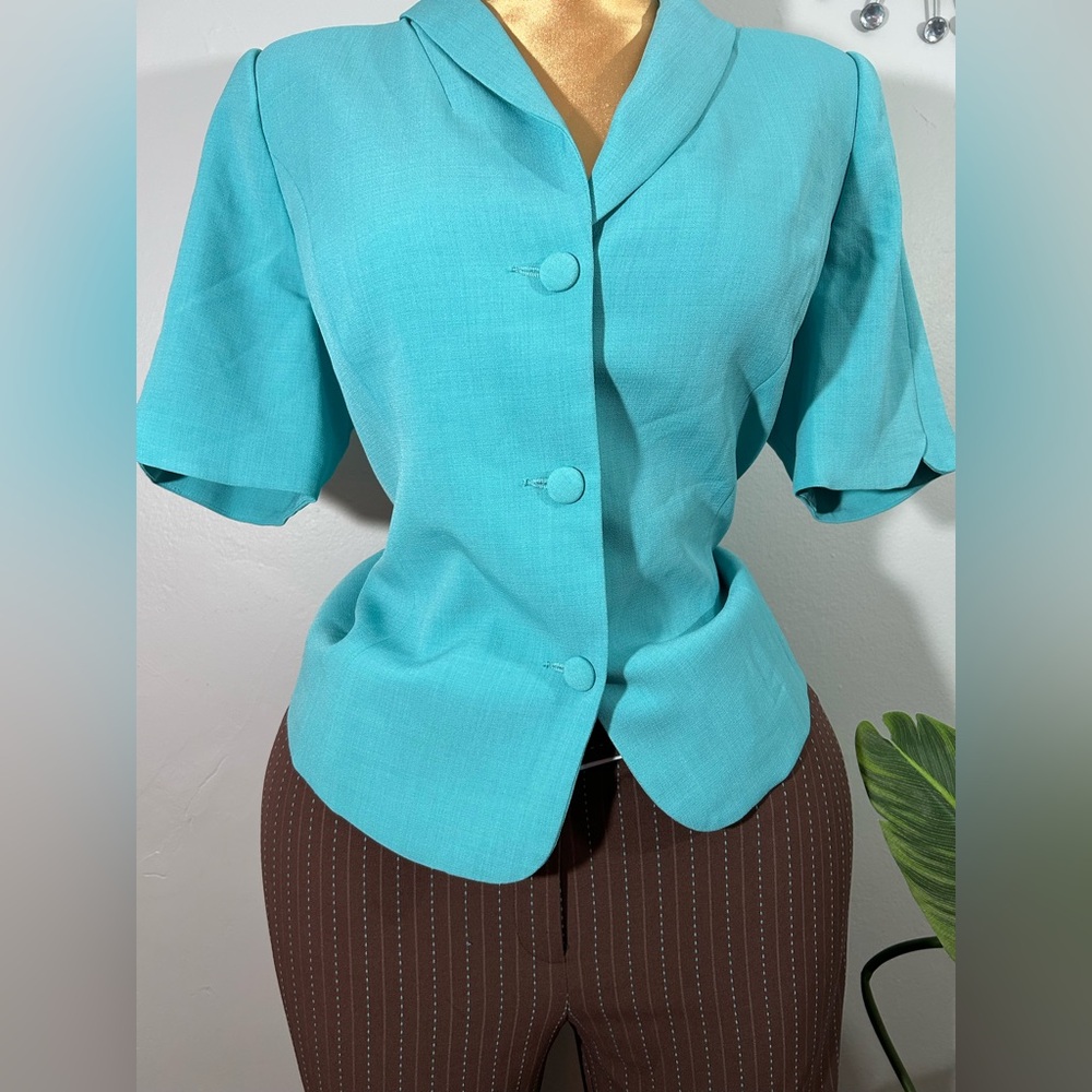 “ OUTFIT 2pcs “ Appleseed's Teal Top and Cato Brown Flare Pants - Picture 3 of 10